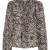 Isay Vibse Suffle Blouse, brun