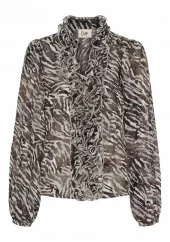 Isay Vibse Suffle Blouse, brun