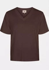 Isay Nugga Basic V-neck T-shirt, brun