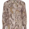 Isay Lotta Smock Shirt, brun/beige mønstret