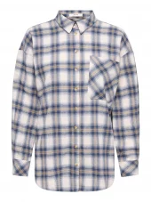 JDY Mauve l/s Check Loose Shirt, blå