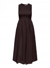 JDY Diego s/l Smock Midi Dress, sort