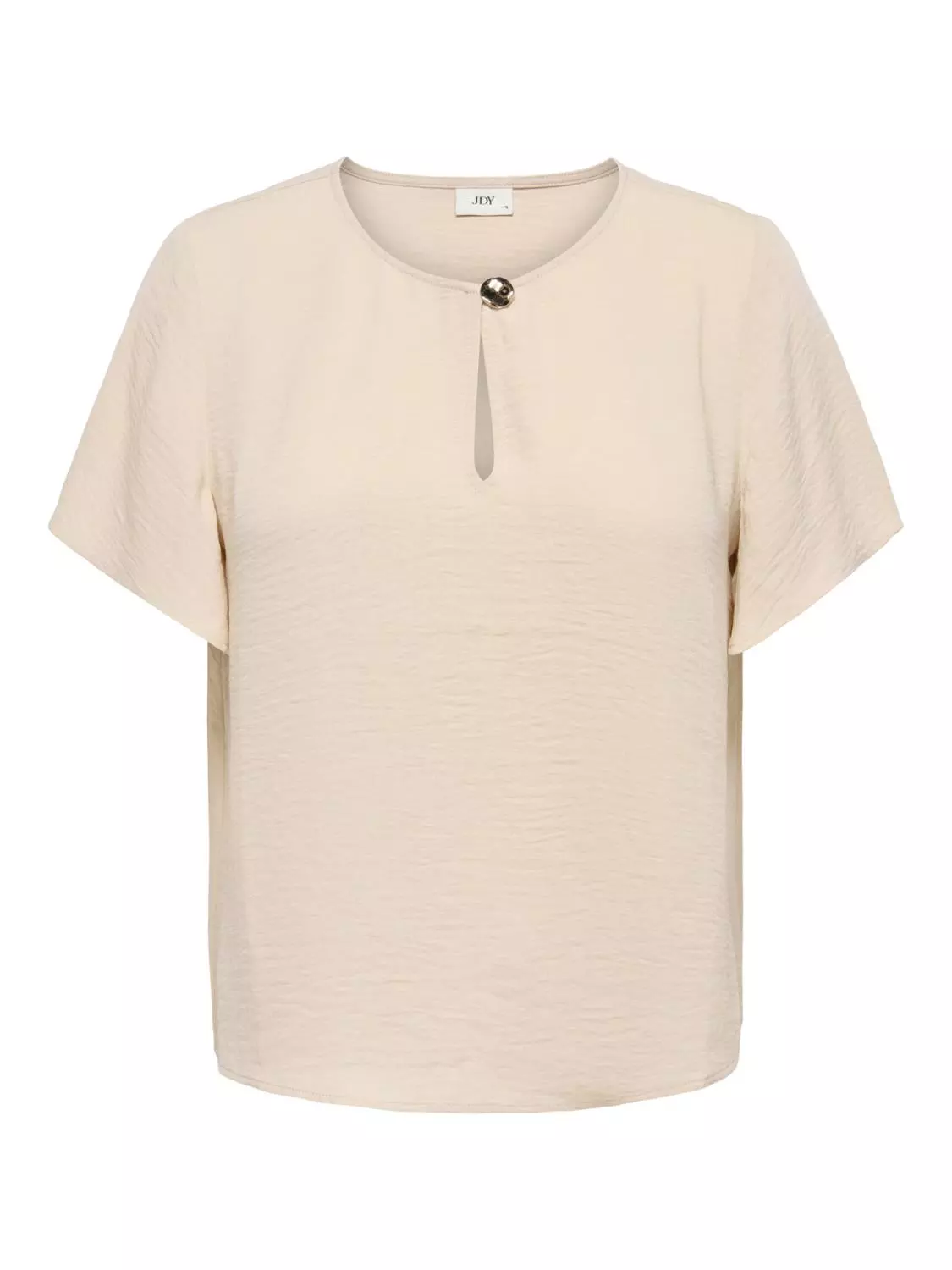 JDY Divya Life s/s Button Top, beige