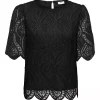 JDY Gilda s/s Lace Top, sort