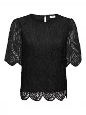 JDY Gilda s/s Lace Top, sort