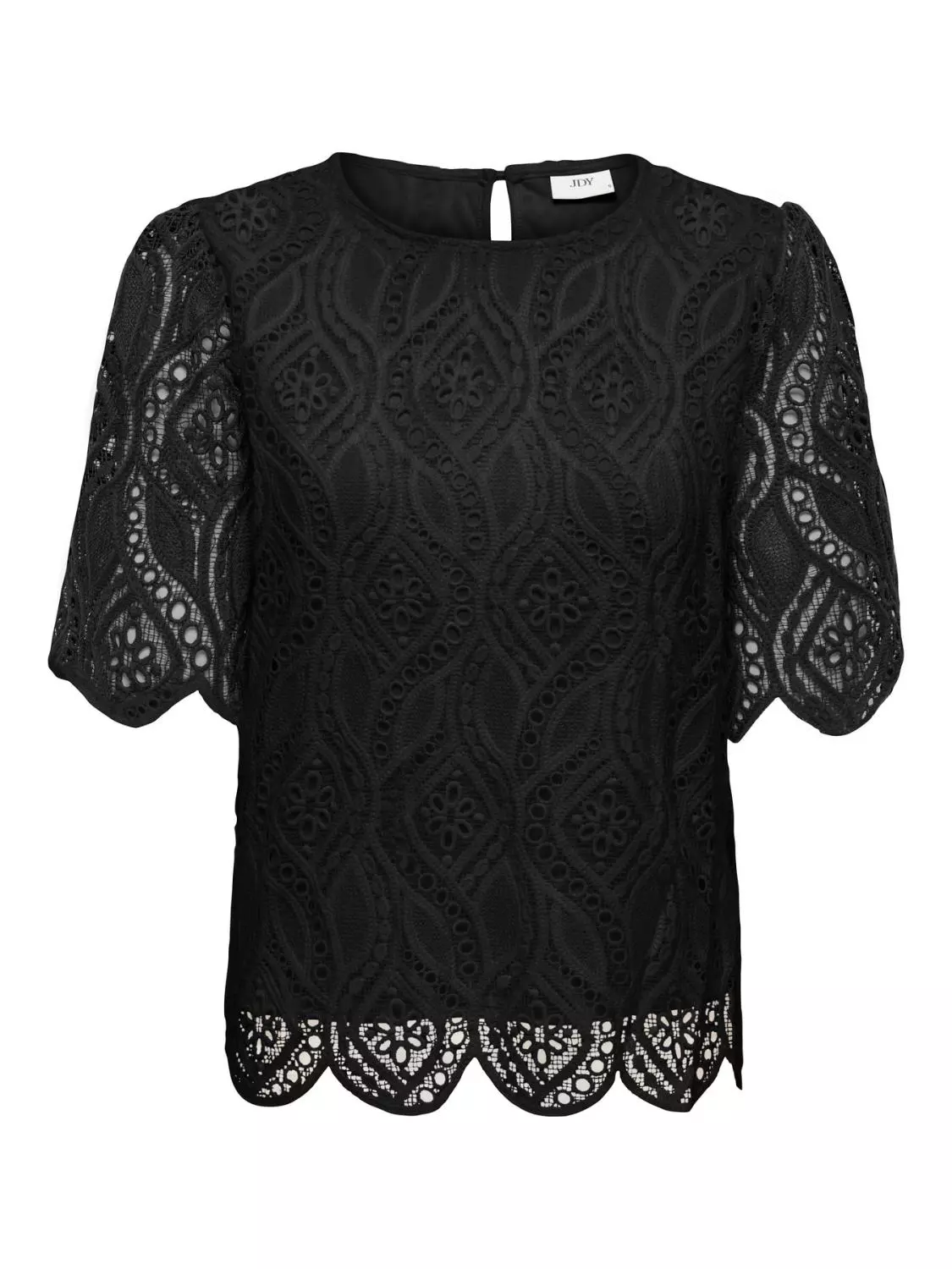 JDY Gilda s/s Lace Top, sort