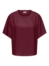 JDY Aya 2/4 Top, burgunder