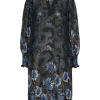 Isay VibsePrinted Dress, sort m/blått