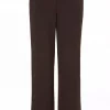 Isay Firenze Wide Pant, mørk brun