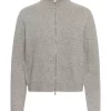 My Essential Wardrobe Tracy Knit zip cardigan, lys grå