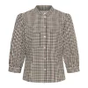 Part Two Chinette Shirt, rutete skjorte, brun