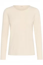 Part Two Nemajas T-shirt, langermet basic, beige