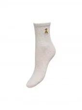 JDY Calm Embrodery Socks, lys grå