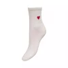 JDY Calm Embrodery Socks, hvit m/hjerte