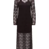 JDY Silvia L/S Lace Maxi Dress, blondekjole brun