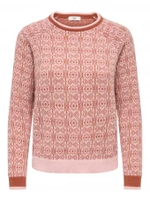 JDY Brun Life l/s Long Jaacq Pullover, rosa