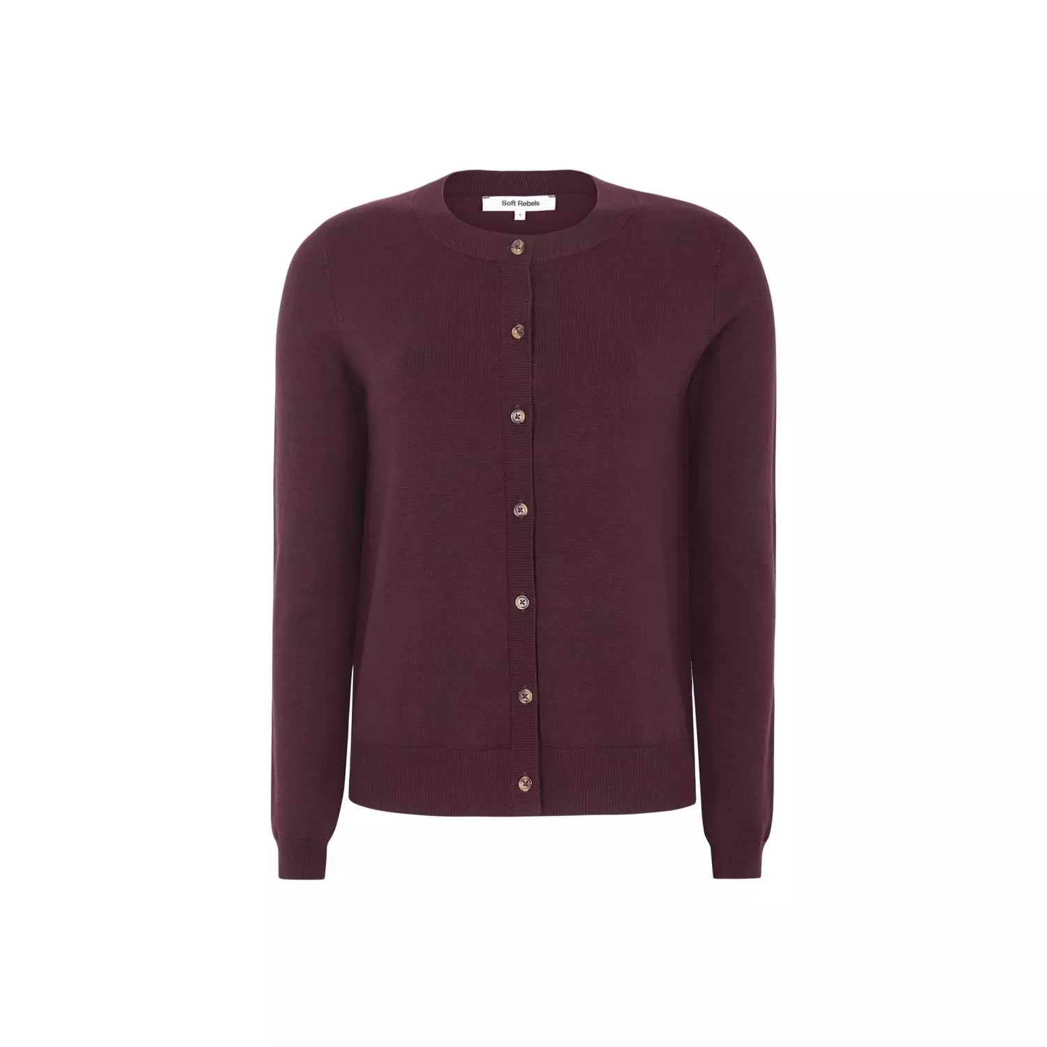 Soft Rebels Mala Cardigan Knit, burgunder