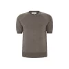 Soft Rebels Marls s/s O-neck knit, mosegrønn