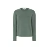 Soft Rebels Marla O-neck Roll Egde, mosegrønn