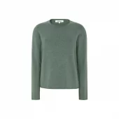Soft Rebels Marla O-neck Roll Egde, mosegrønn