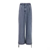 Soft Rebels Keira Drawstring Pant, denimblå