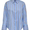 JDY Serena L/S Shirt blå/brun stripete