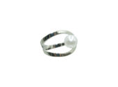 Intex Scandia Skjerf ring m/perle, sølv