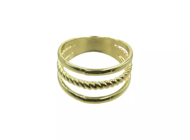 Intex Scandia Skjerf ring m/3 ringer, gull