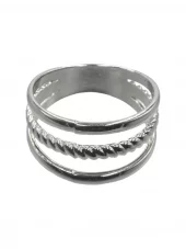 Intex Scandia Skjerf ring m/3 ringer, sølv