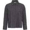 My Essential Wardrobe Lennie boxy check shirt, blå