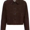 My Essential Wardrobe Petra Suede Jacket, mørk brun