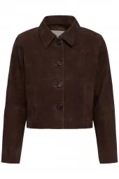 My Essential Wardrobe Petra Suede Jacket, mørk brun