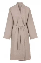 Damella of Swdeden morgenkåpe i bomull, beige