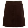 Part Two Lings Skirt, kordfløyel, brun