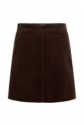 Part Two Lings Skirt, kordfløyel, brun