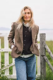 Raus Fia Blazer, tweed, brun