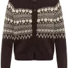 Part Two Charmaine Cardigan, brun mønstret