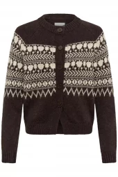 Part Two Charmaine Cardigan, brun mønstret