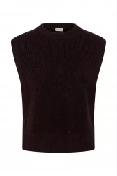 Part Two Charlye Waistcoat, strikkevest, brun
