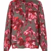 Masai MaDarya Shirt, grå/rosa/rød mønstret