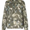 Maisai MaDarya Shirt, grønn/blå/beige mønstret