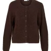 Vila Vilory O-neck l/s Knit Cardigan, brun
