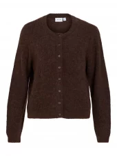 Vila Vilory O-neck l/s Knit Cardigan, brun
