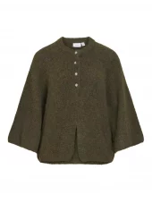 Vila Vibows 3/4 Knit Cardigan, mosegrønn