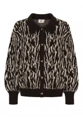 Isay Joa Pattern Cardigan, brun/hit