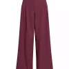 Vila Vilista HW wide pants, burgunder