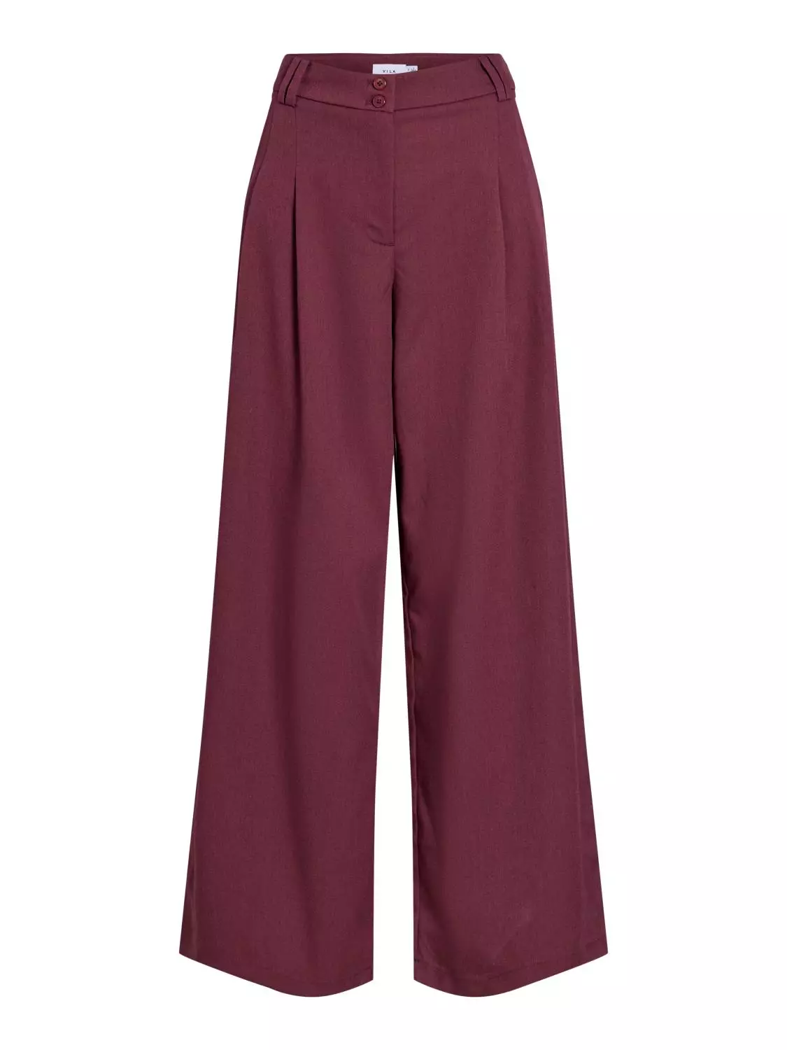 Vila Vilista HW wide pants, burgunder