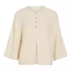 Vila Vibows 3/4 knit cardigan, offwhite
