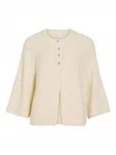 Vila Vibows 3/4 knit cardigan, offwhite