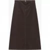 Please A-shape Corduroy Skirt, kordfløyel skjørt, brun